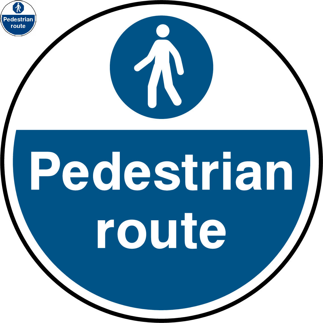 Pedestrian Route Floor Sticker