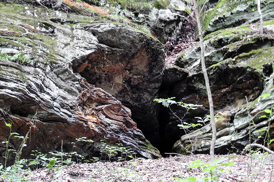 Cave in Rock Outcroppings at Christmas Rocks State Nature Preserve Charles R. Goslin Nature Sanctuary Ohio Department of Natural Resources Division of Natural Areas and Preserves