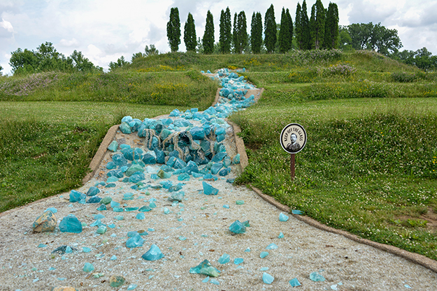 The River of Glass at Ariel Foundation Park in Mount Vernon Ohio
