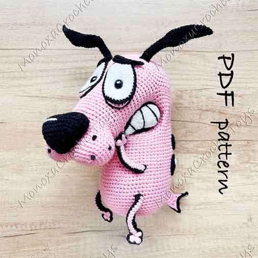 90s Cartoons Courage the Cowardly Dog Crochet Amigurumi Patterns