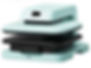 Mint green automatic heat press machine with digital controls and compact clamshell design for T shirt and craft printing
