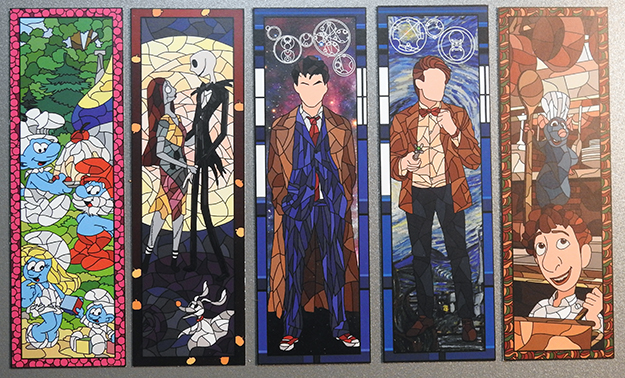 The Smurfs Doctor Who Nightmare Before Christmas and Ratatouille Bookmarks