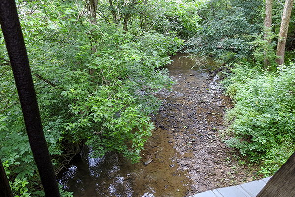 View of Arney Run from the Mink Hollow Covered Bridge