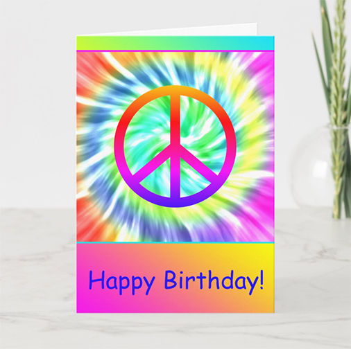 Tie Dye Birthday Party Ideas Greeting Cards