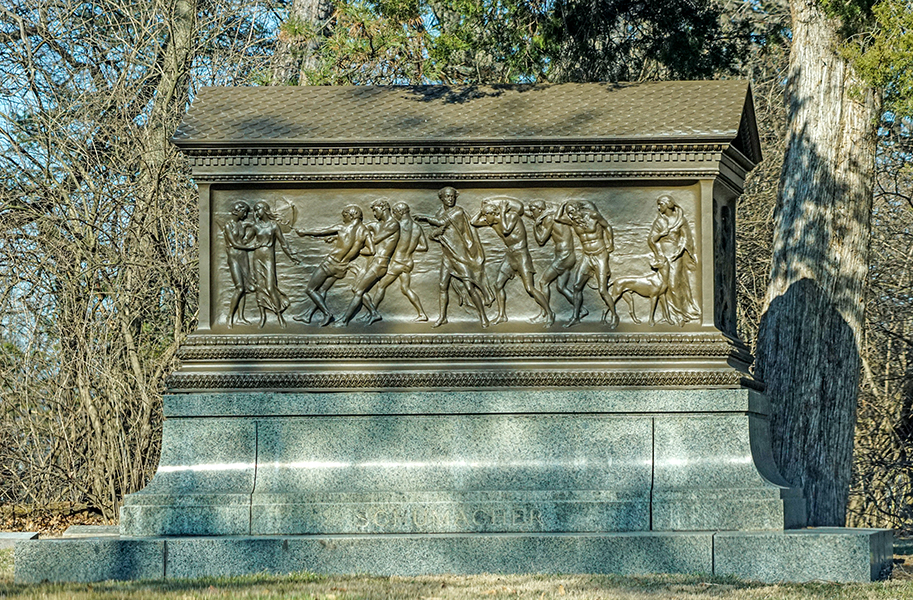 Roman Style Sepulcher Monument Frederick Schumacher Grave Green Lawn Cemetery Columbus Ohio
