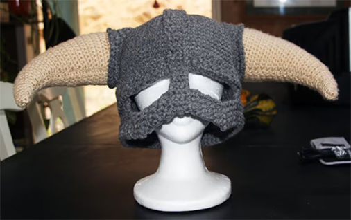 Skyrim Viking Helmet Video Game Crochet Patterns