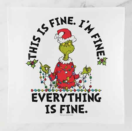 dr seuss the grinch christmas decorations Glass Trinket Tray