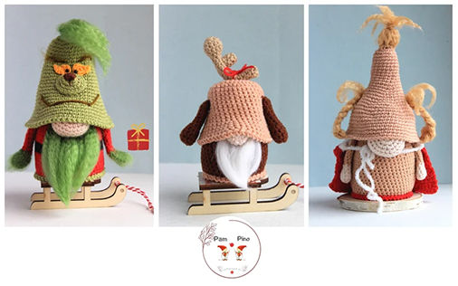 Cindy Lou Who Gnome Max the Dog and Dr Seuss The Grinch Crochet Amigurumi Patterns