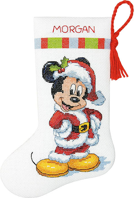 Mickey Mouse Dimensions Cross Stitch Kit DIY Christmas Stocking Pattern
