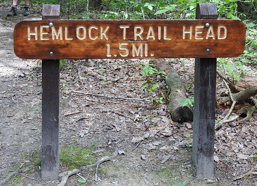 Hemlock Trail Head Sign at Clear Creek Metro Park