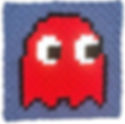 Free C2C crochet pattern that features a red ghost from Pac Man.