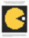 Pac-Man C2C crochet chart: yellow Pac-Man with white pellet on black grid, printable blanket square pattern.