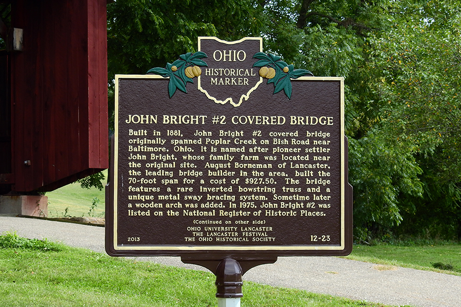 John Bright #2 Covered Bridge Fairfield County Ohio