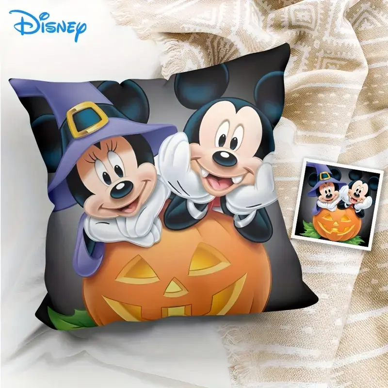 Disney Halloween Mickey Mouse and Minnie Mouse Pillow