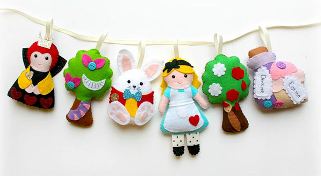 Lewis Carroll Alice in Wonderland Characters Felt Sewing Patterns