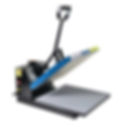 Large swing away heat press machine with industrial handle and oversized platen for custom apparel and transfer printing projects
