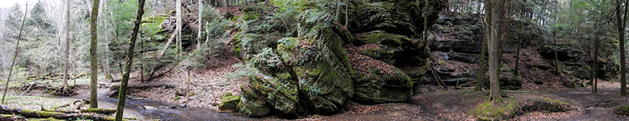 Rockstall Nature Preserve Logan Ohio Rock Outcroppings and Hiking Trail
