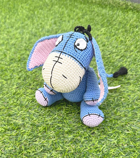 Disney Winnie the Pooh EEYORE Amigurumi Crochet Pattern - WINNIE THE POOH CROCHET PATTERN - VINTAGE CROCHET DONKEY EEYORE AMIGURUMI PATTERN , STUFFED ANIMALS PDF, TUTORIAL