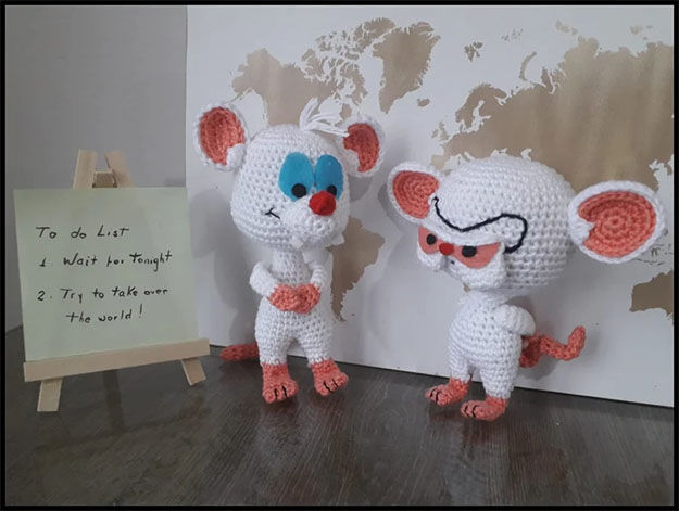 90s Cartoons Pinky and the Brain Crochet Amigurumi Patterns