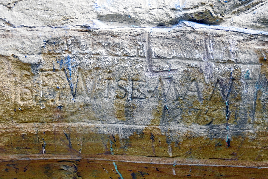 Written Rock at Clear Creek Metro Park Rockbridge Ohio
