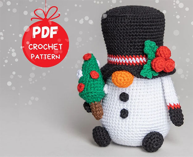 Christmas Gnome Crochet Patterns Snowman