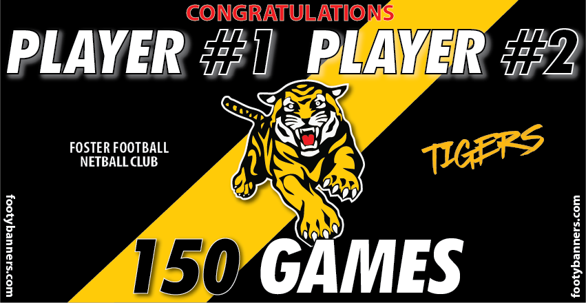 Thumbnail: Foster Tigers Milestone Banners