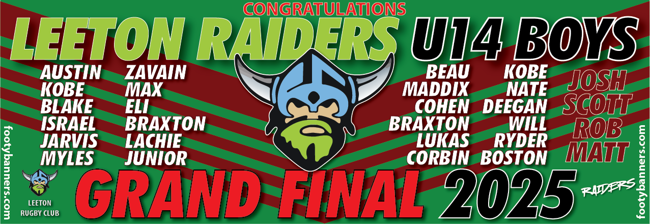 Leeton Raiders Football Banners