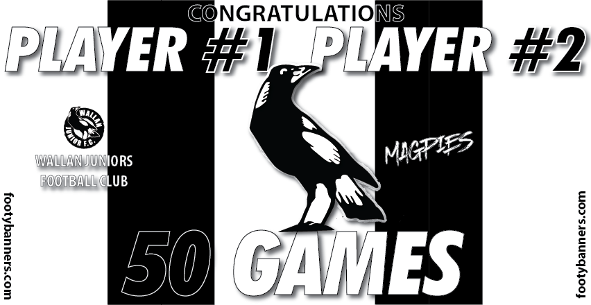 Thumbnail: Wallan Junior  Magpies Footy Banners