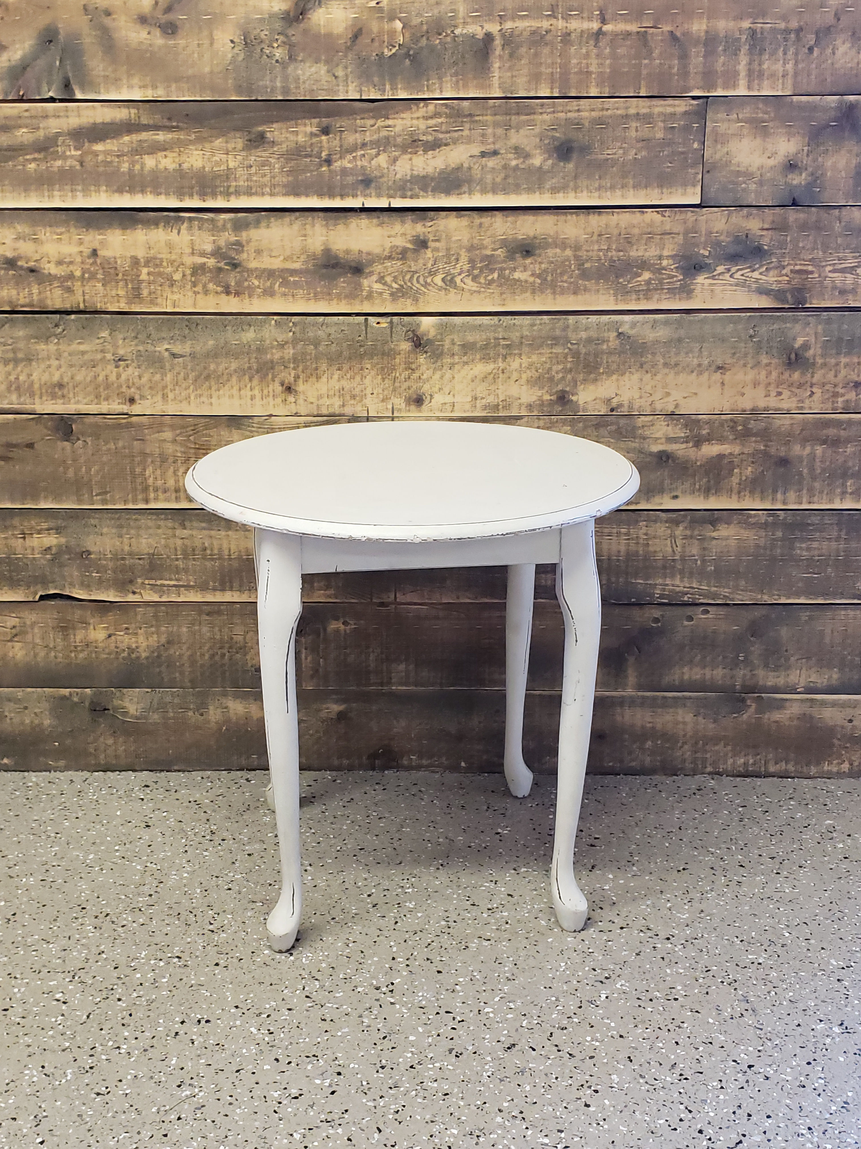 Tall Ivory Side Table
