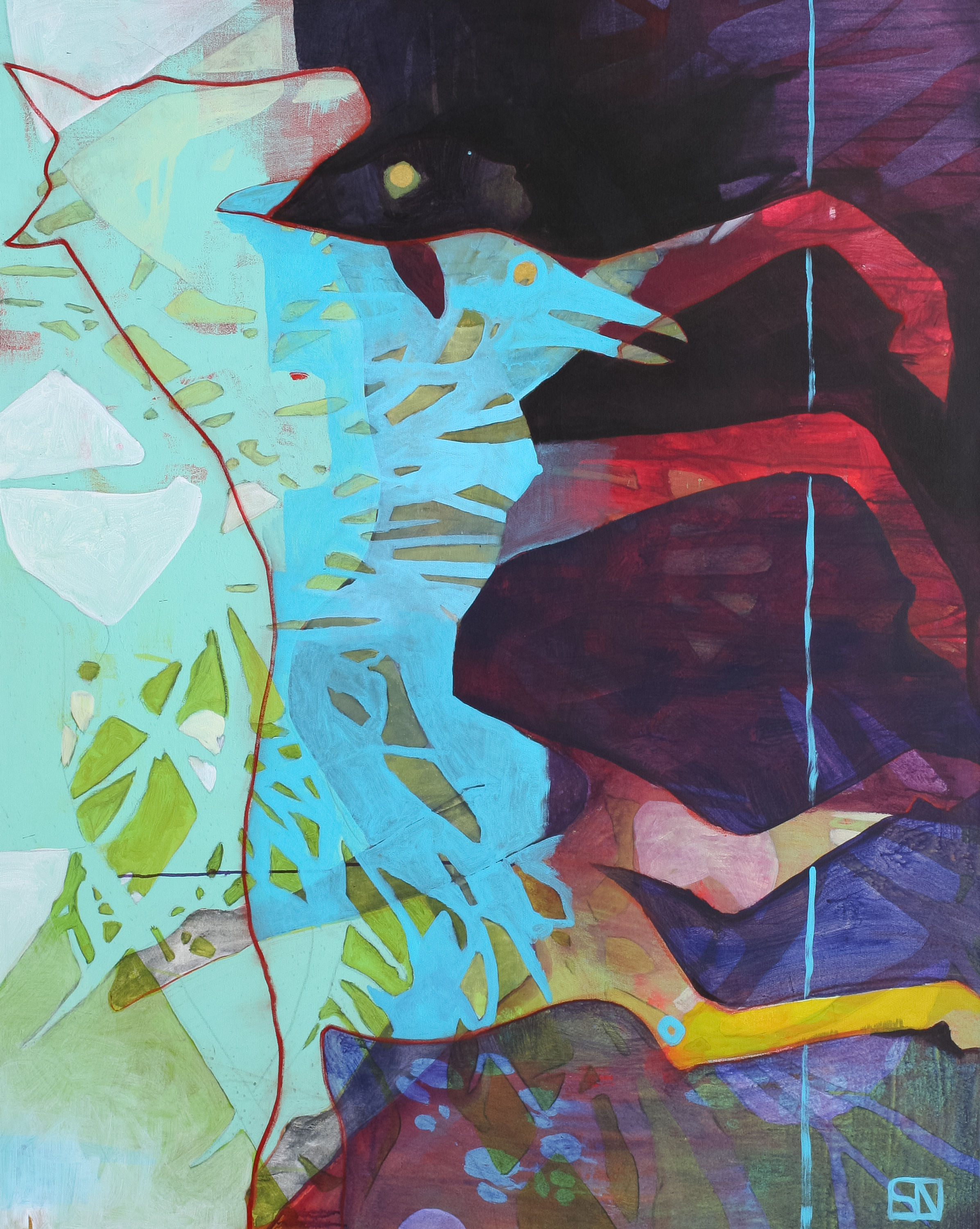 Sarsten Noice | Underearth | Acrylic on Canvas | 60x48"