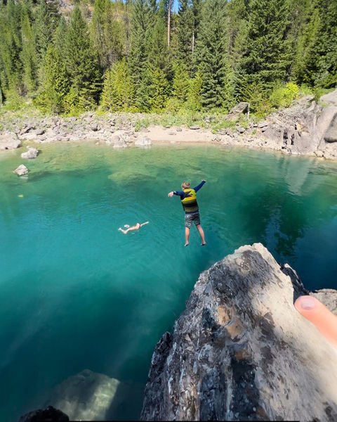 Cliff Jumping at the Middle Fork of the Flathead 