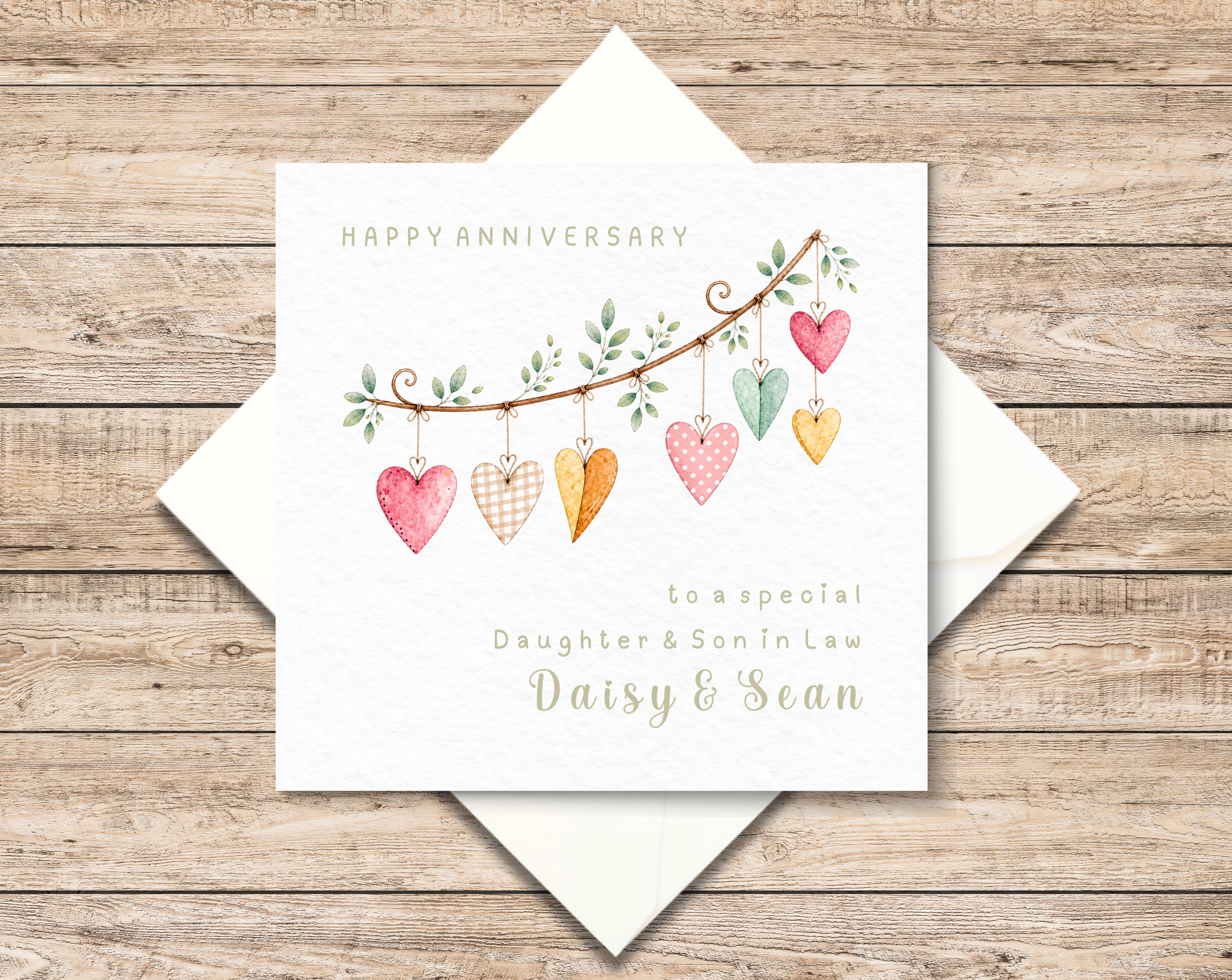 Personalised Anniversary Card For Daughter And Son In Law