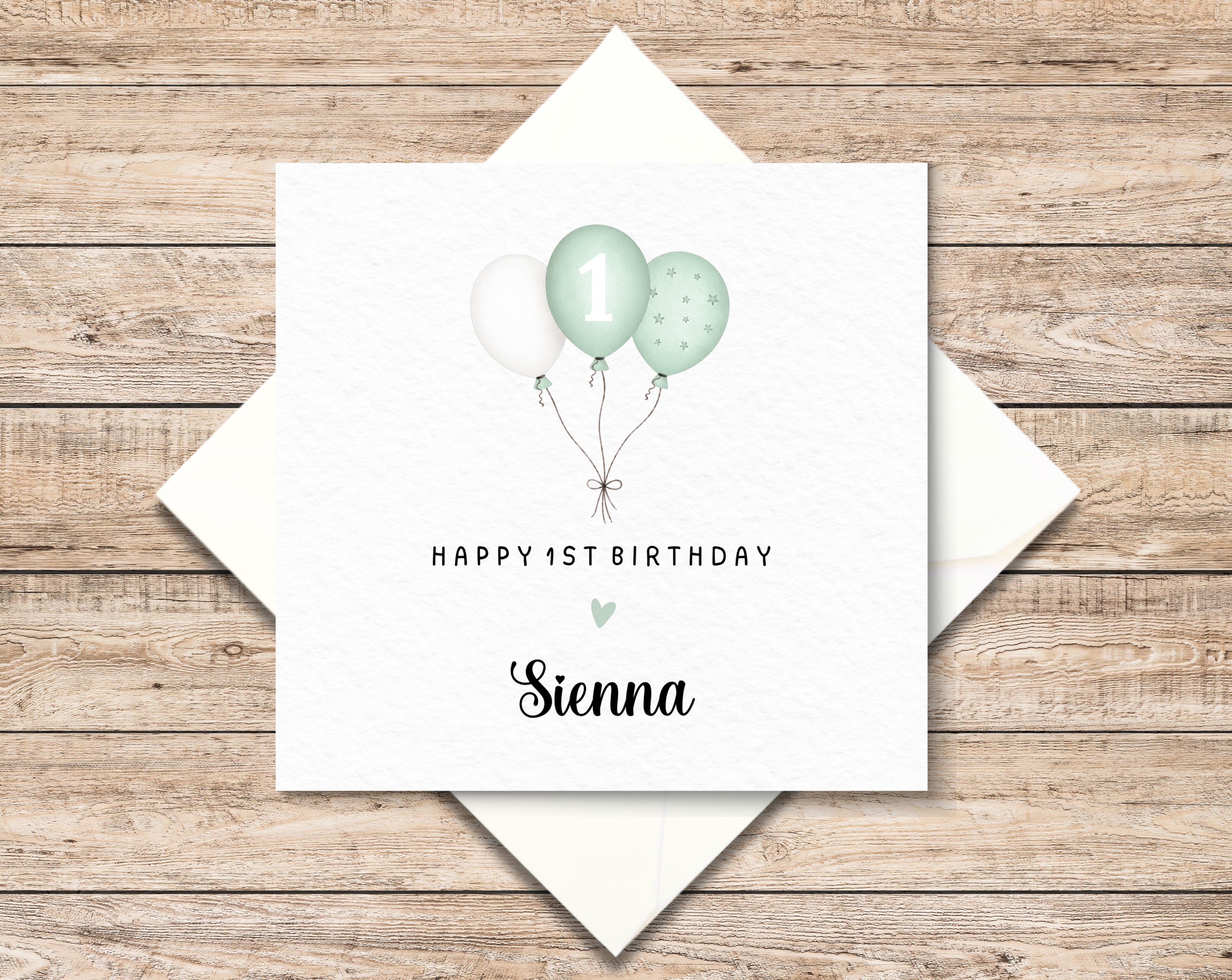 Personalised 1st Birthday Card