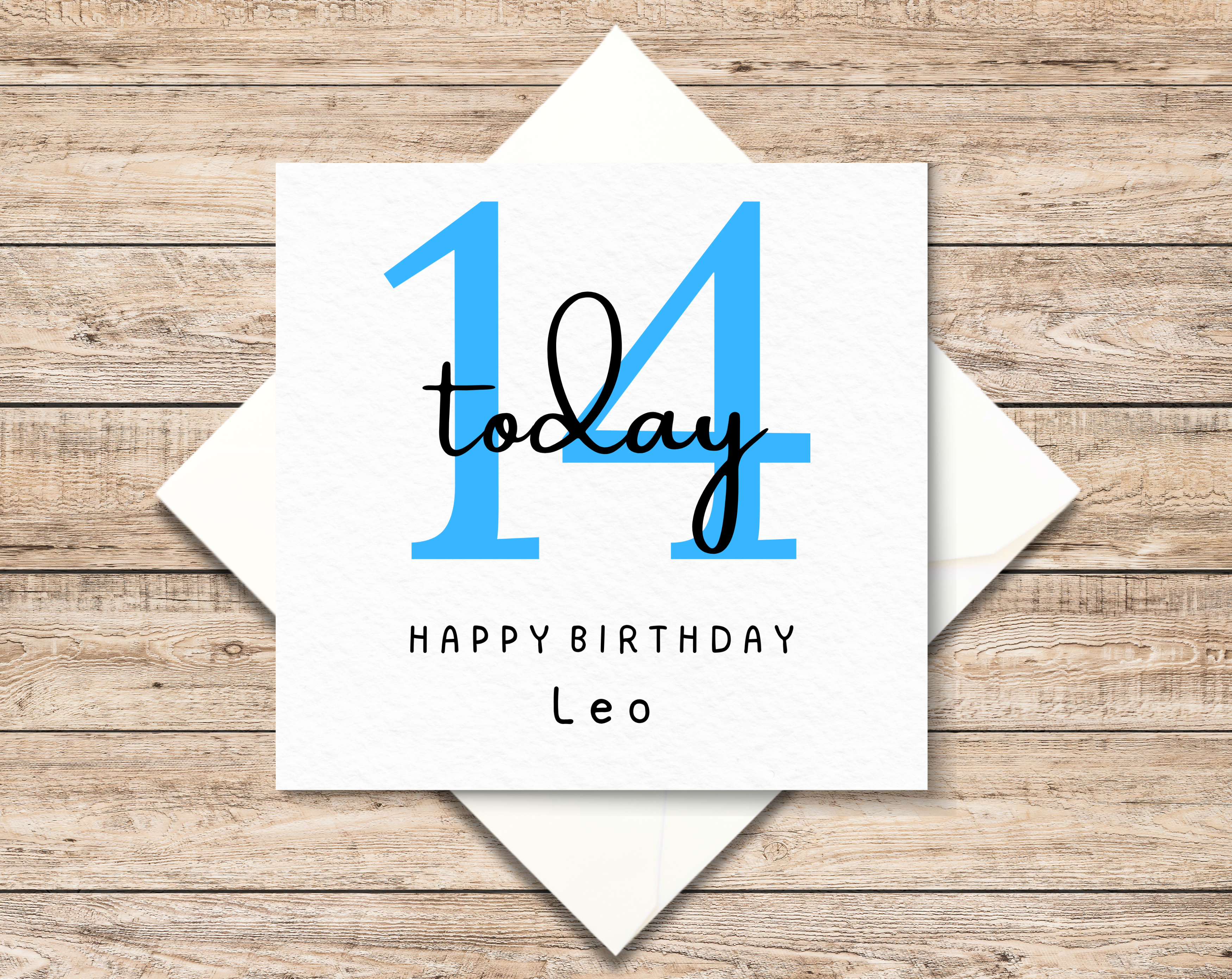 Personalised 14th Birthday Card For Him