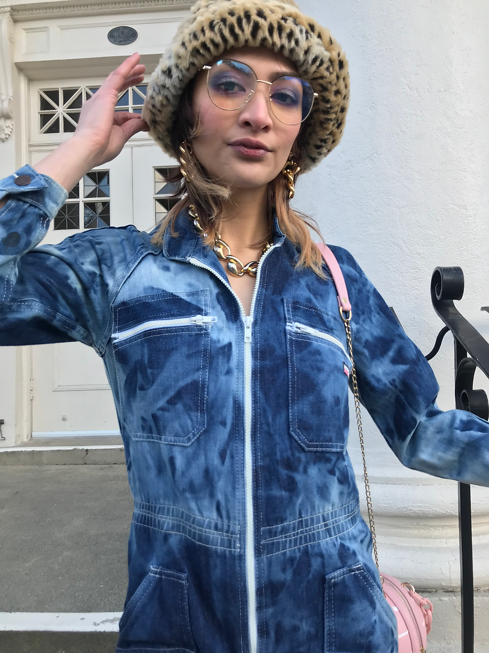 Thumbnail: 1980's stone wash jumpsuit