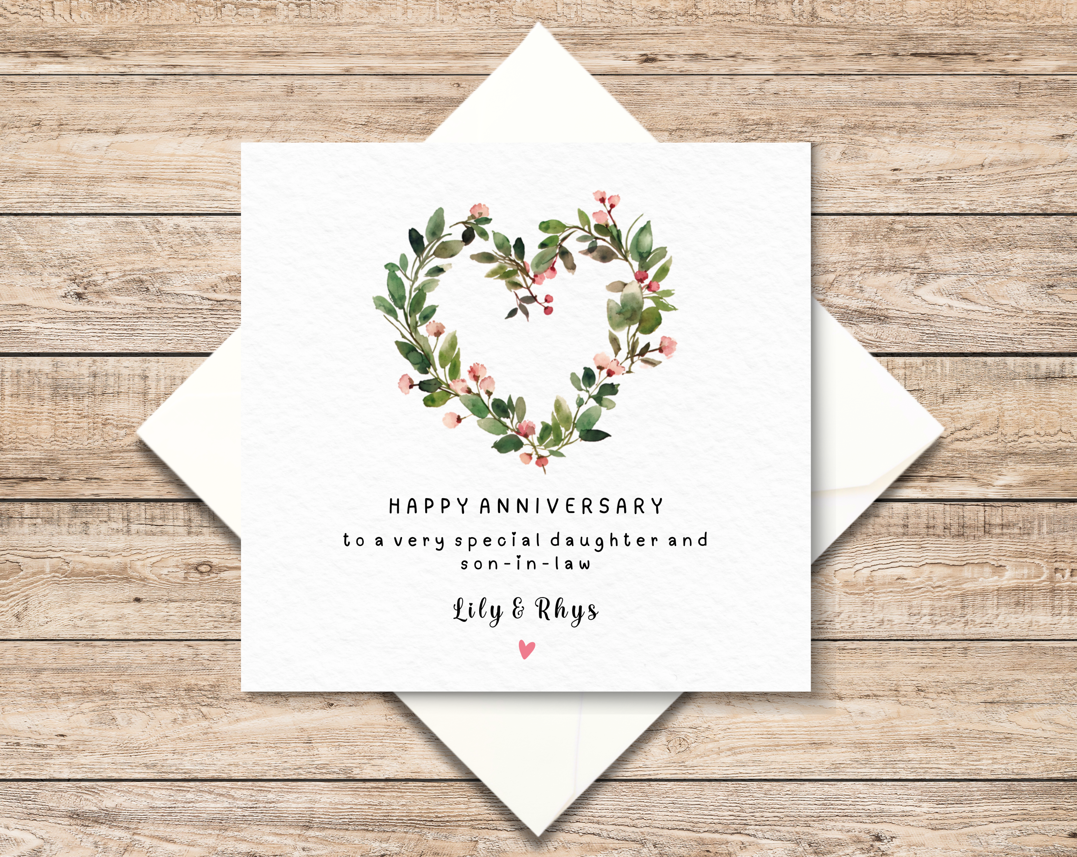 Personalised Anniversary Card For Daughter And Son In Law