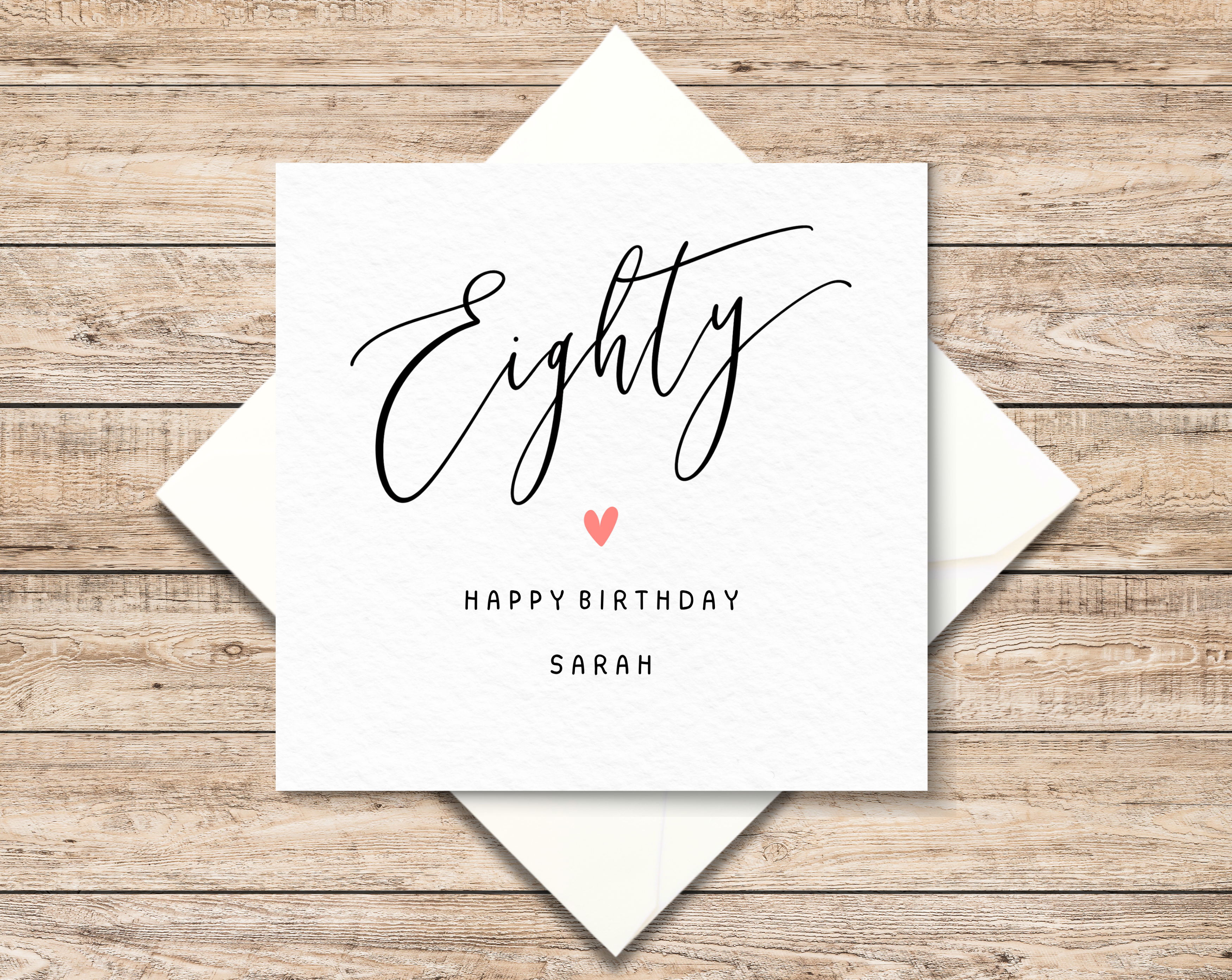 Personalised 80th Birthday Card For Her Or Him