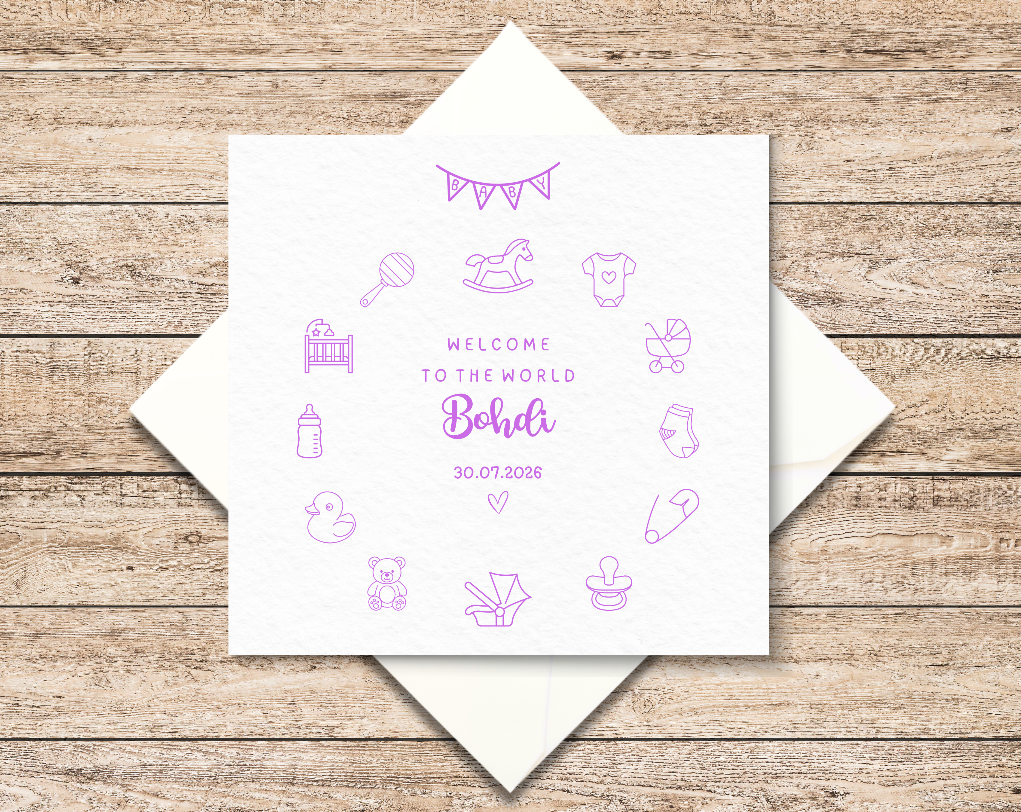Personalised New Baby Card