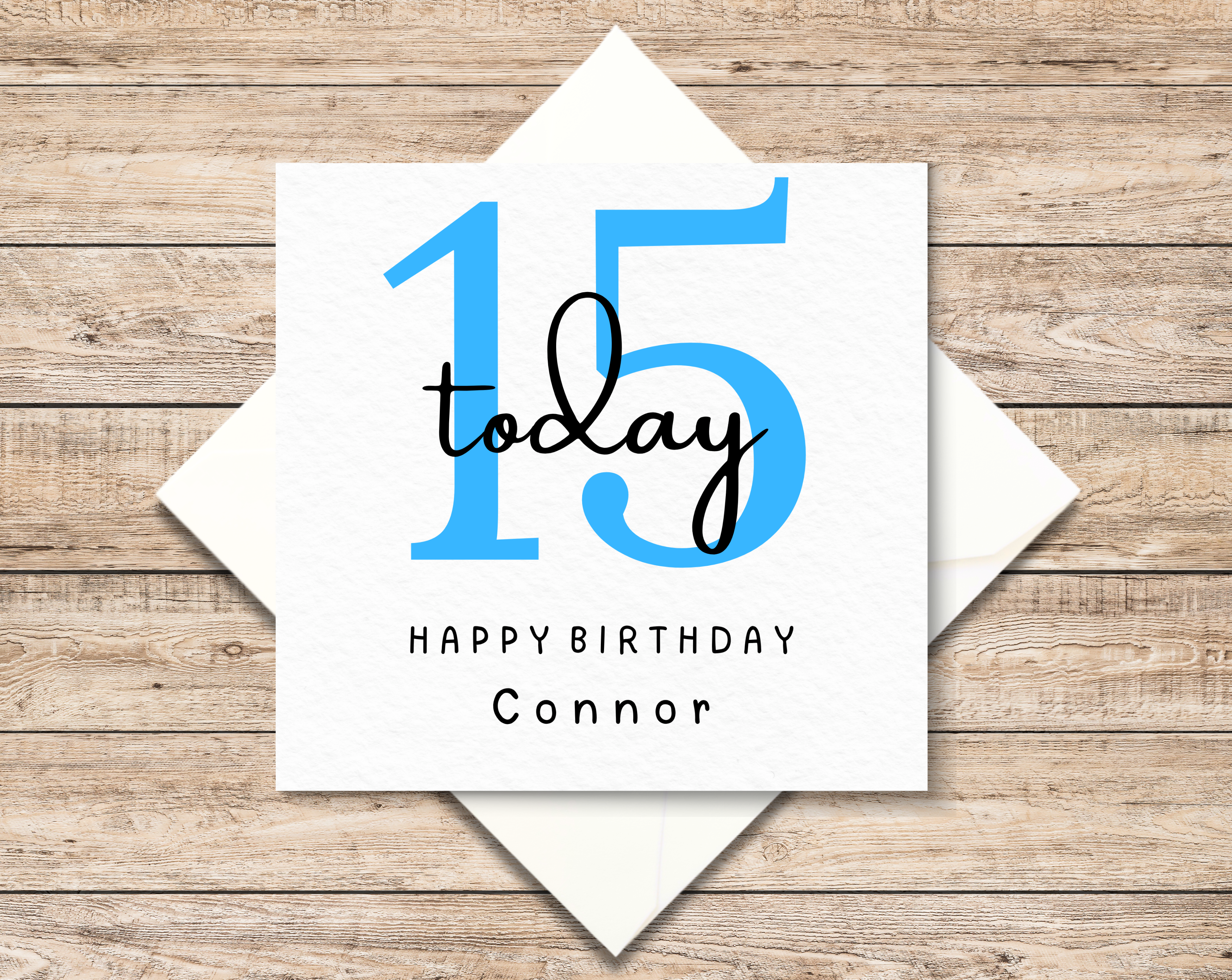 Personalised 15th Birthday Card For Him