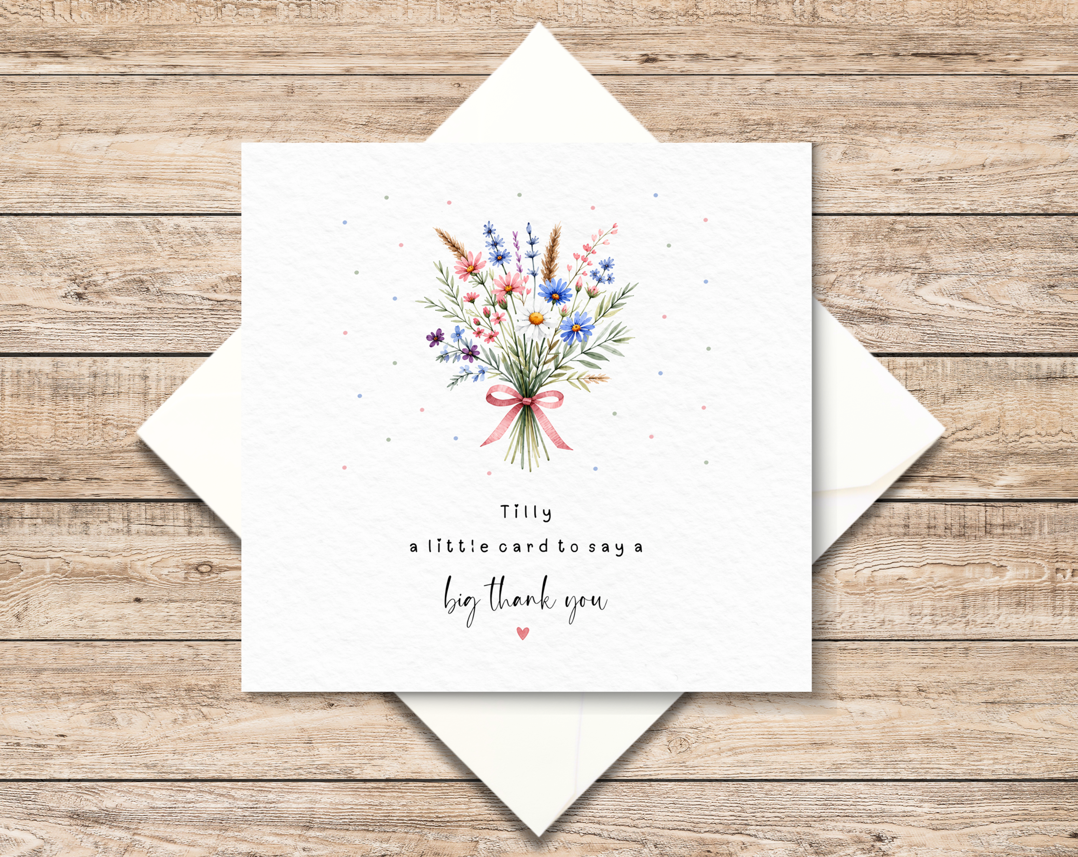 Personalised Thank You Card