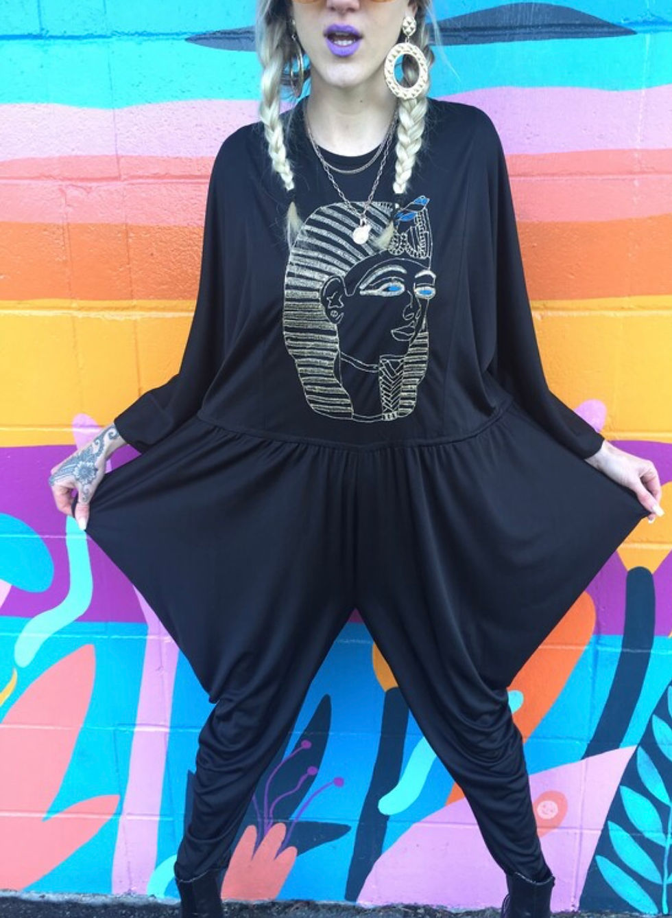 Thumbnail: EGYPTIAN 80'S BAT WING Jumpsuit