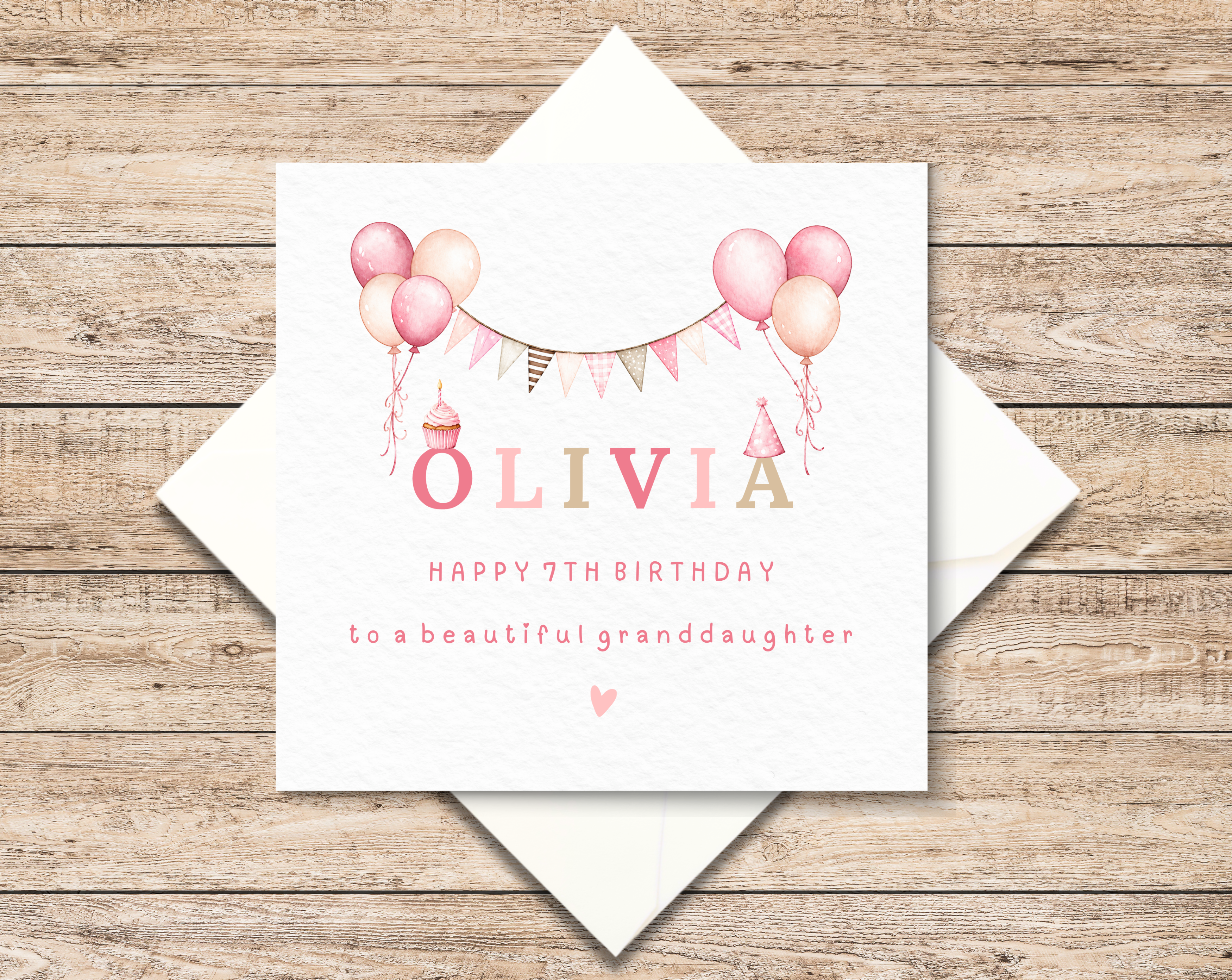 Personalised Birthday Card For Little Girl