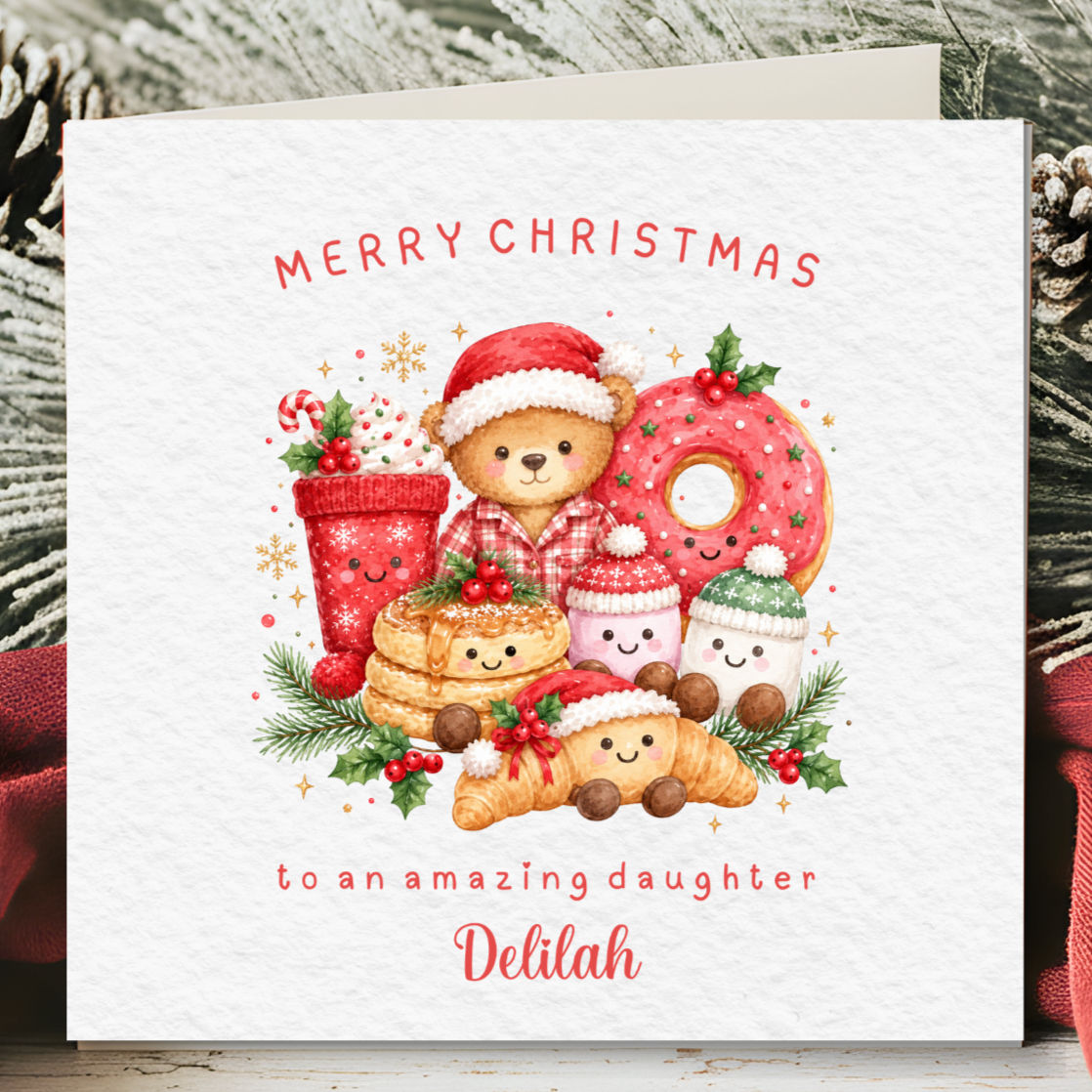 Personalised Breakfast Club Christmas Card
