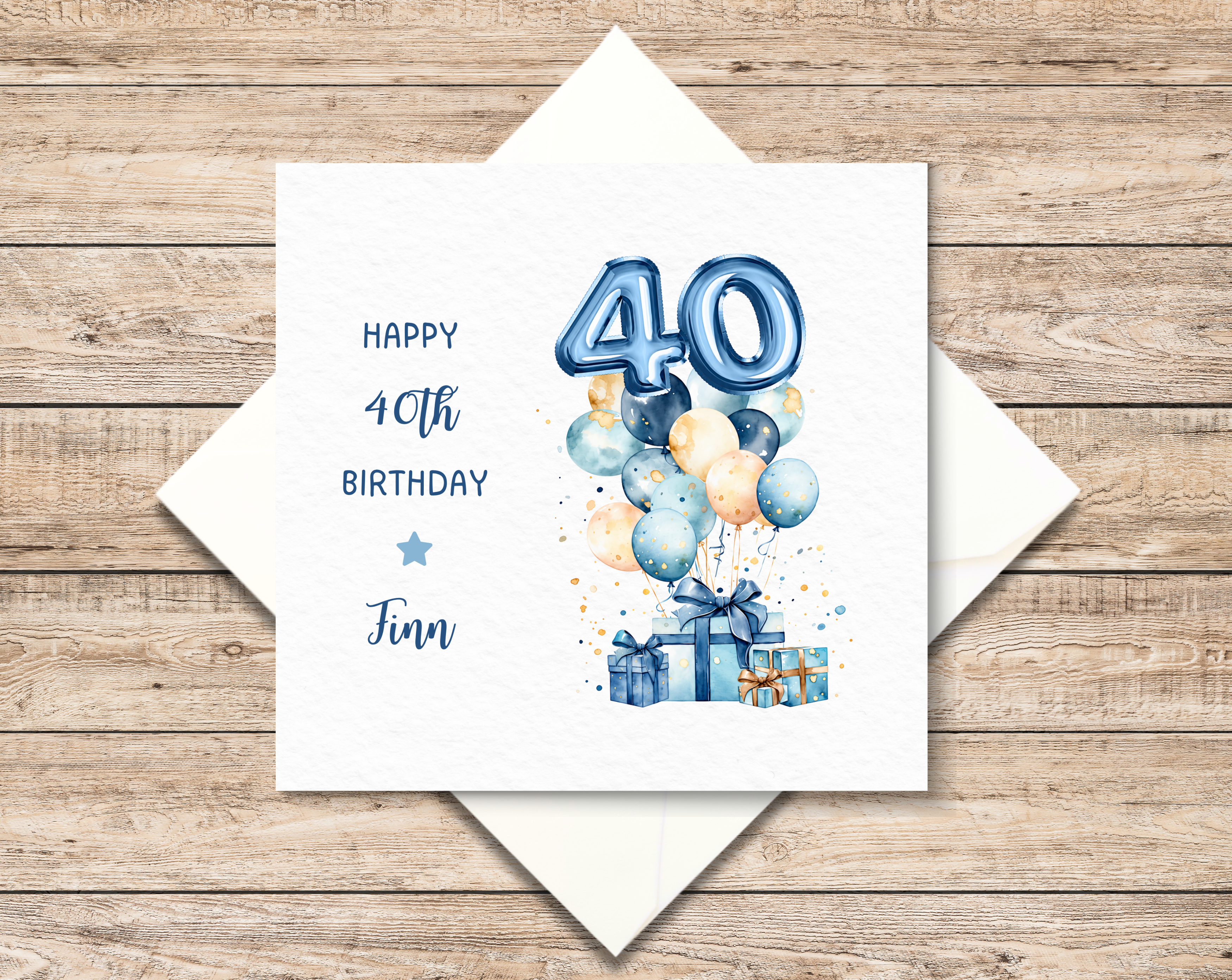Personalised 40th Birthday Card For Him