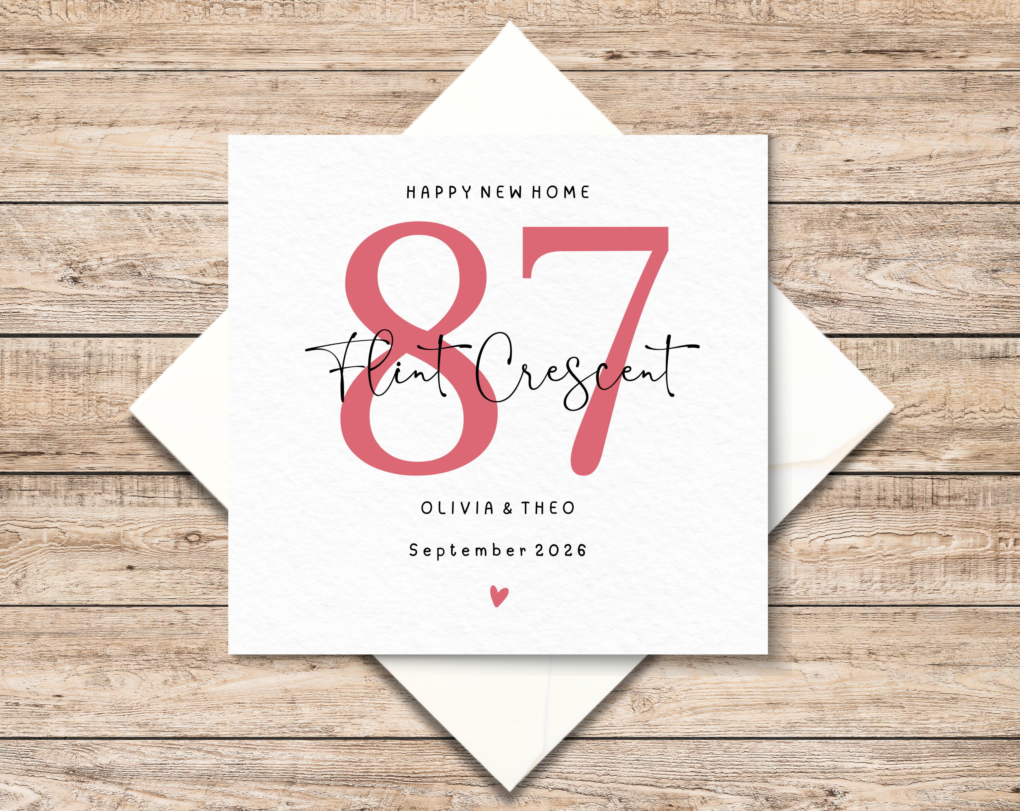Personalised New Home Card