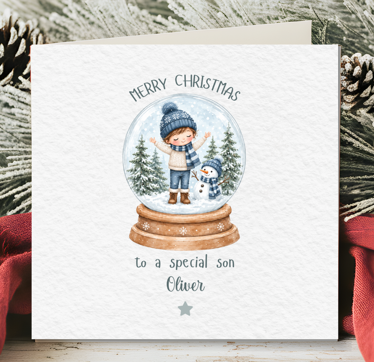 Personalised Christmas Card For Son