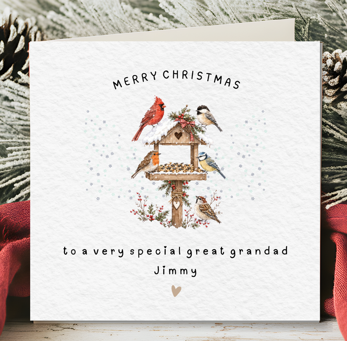 Personalised Christmas Card For Great Grandad