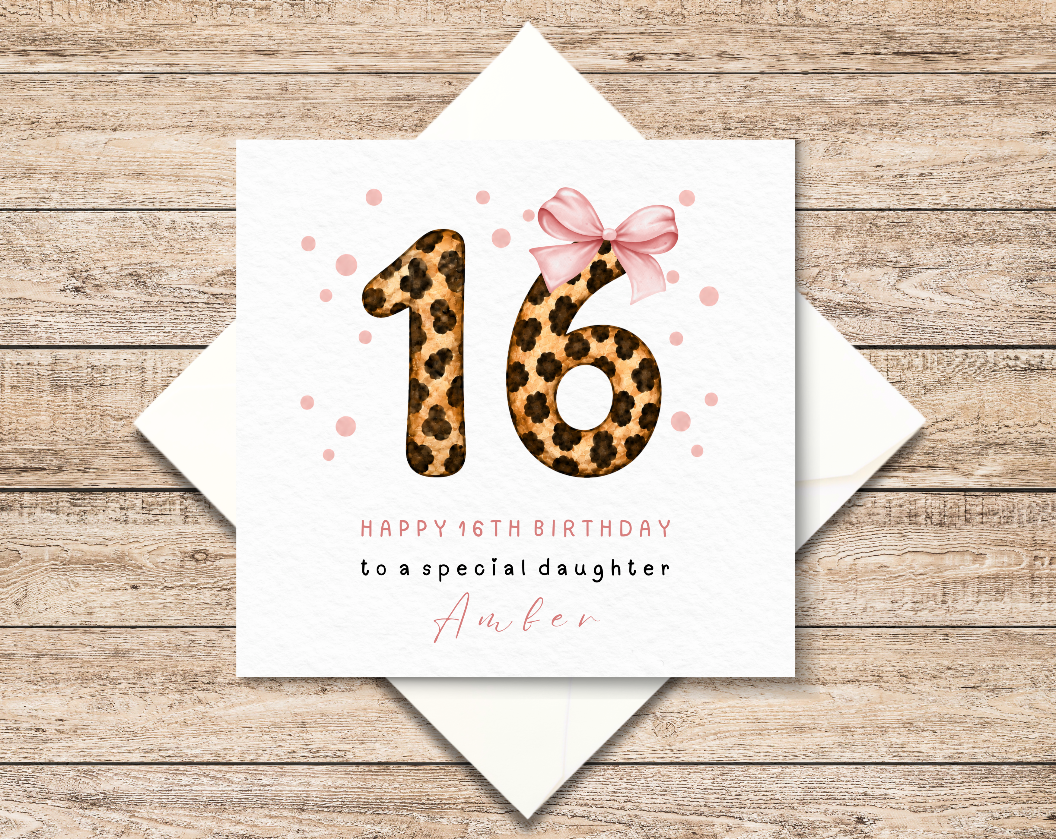 Personalised 16th Birthday Card For Daughter