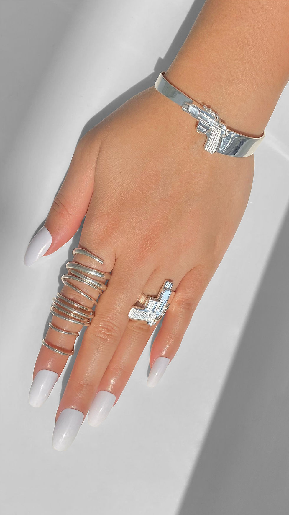 Thumbnail: Gun 'N Holster Ring with Zircon
