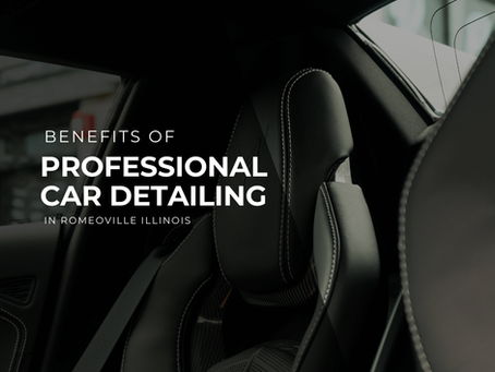 Luxury vehicle interior with detailed leather seat and stitching, representing professional car detailing services in Romeoville Illinois.